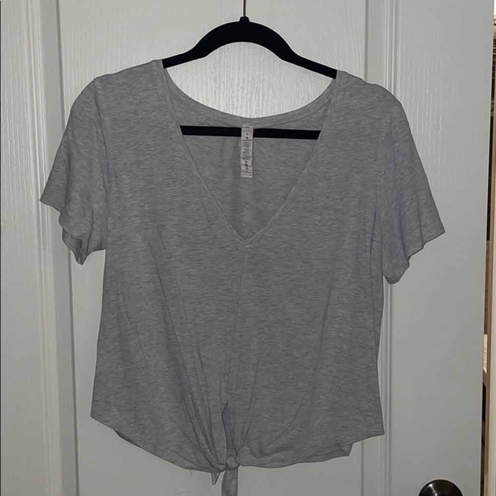 Gray Lululemon Tie top
